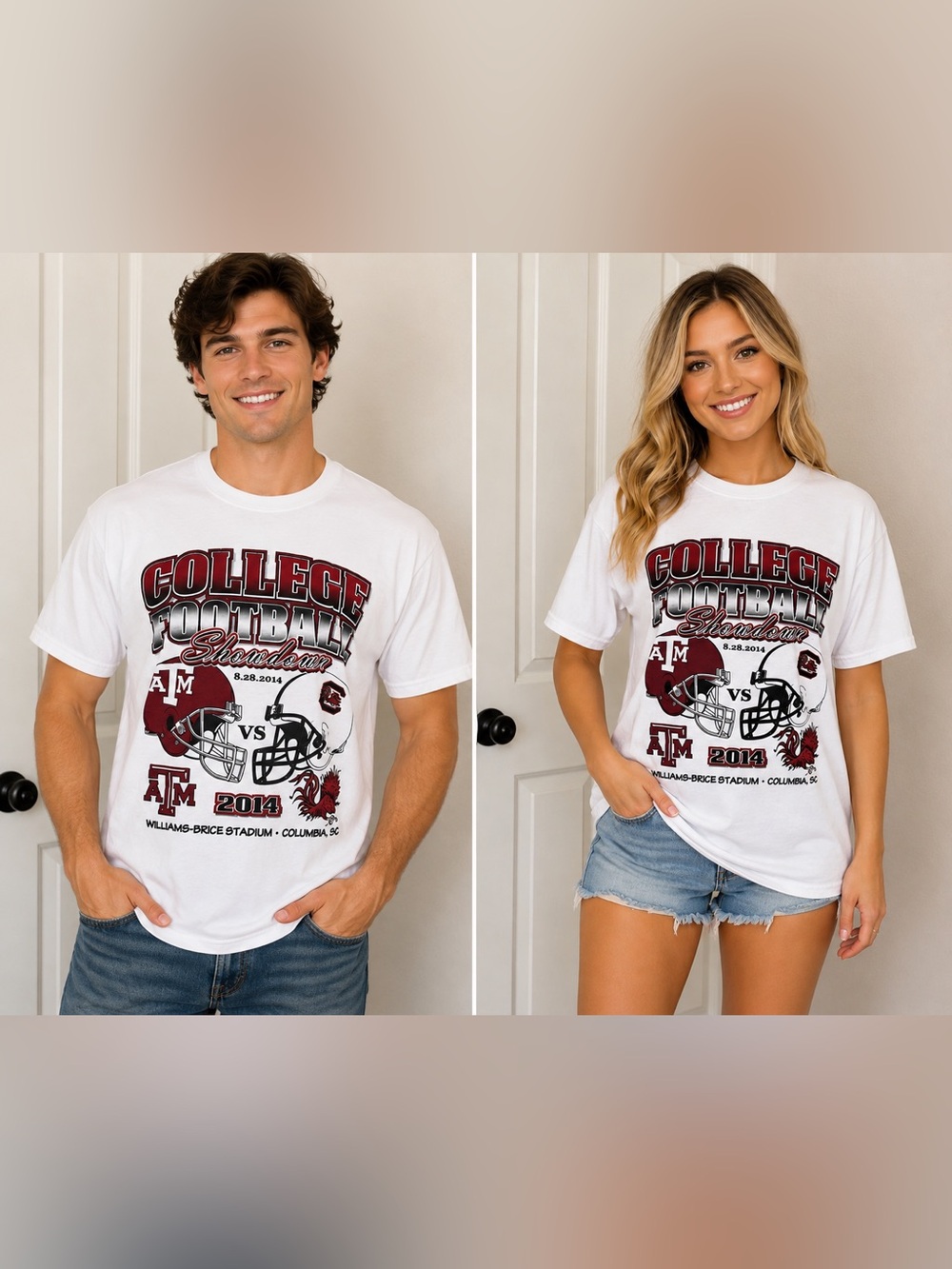 TEXAS A&M T-Shirt. Size Medium. Unisex 8/28/2014 Football 100% Cotton
